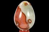Polished Polychrome Jasper Egg - Madagascar #134588-1